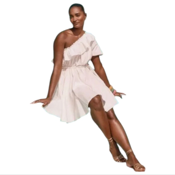 RHODE X TARGET WHITE ONE SHOULDER GODDESS DRESS  BELTED PLUS SIZE 1XL NWT - Picture 13 of 16